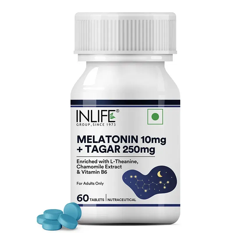 Melatonin (10mg) with Tagar (250mg), Veg. Tablets