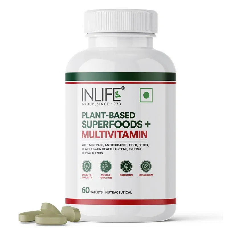 Plant Based Multivitamins for Men & Women: Superfood, Veg. Tablets