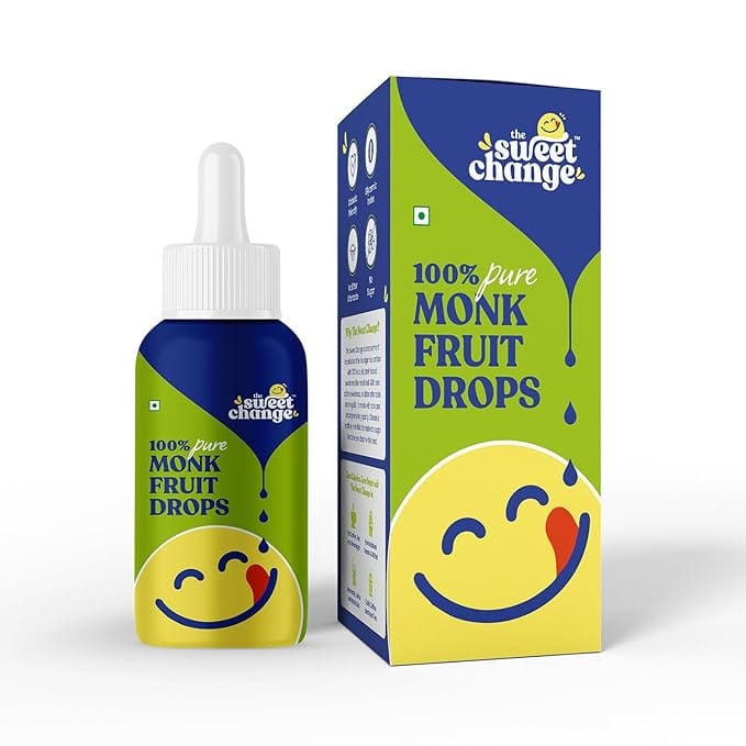 Natural Monk Fruit Sweetener Drops for Diabetics, Keto & PCOS